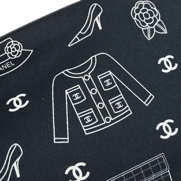 Chanel Navy Canvas Icon Chain Handbag 115784 - Picture 6 of 9